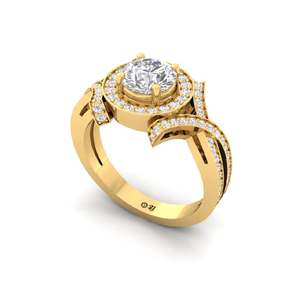 Wedding Rings Lab grown Diamond Halo 925 sliver Ring