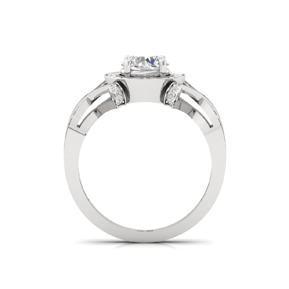 Wedding Rings Lab grown Diamond Halo 925 sliver Ring