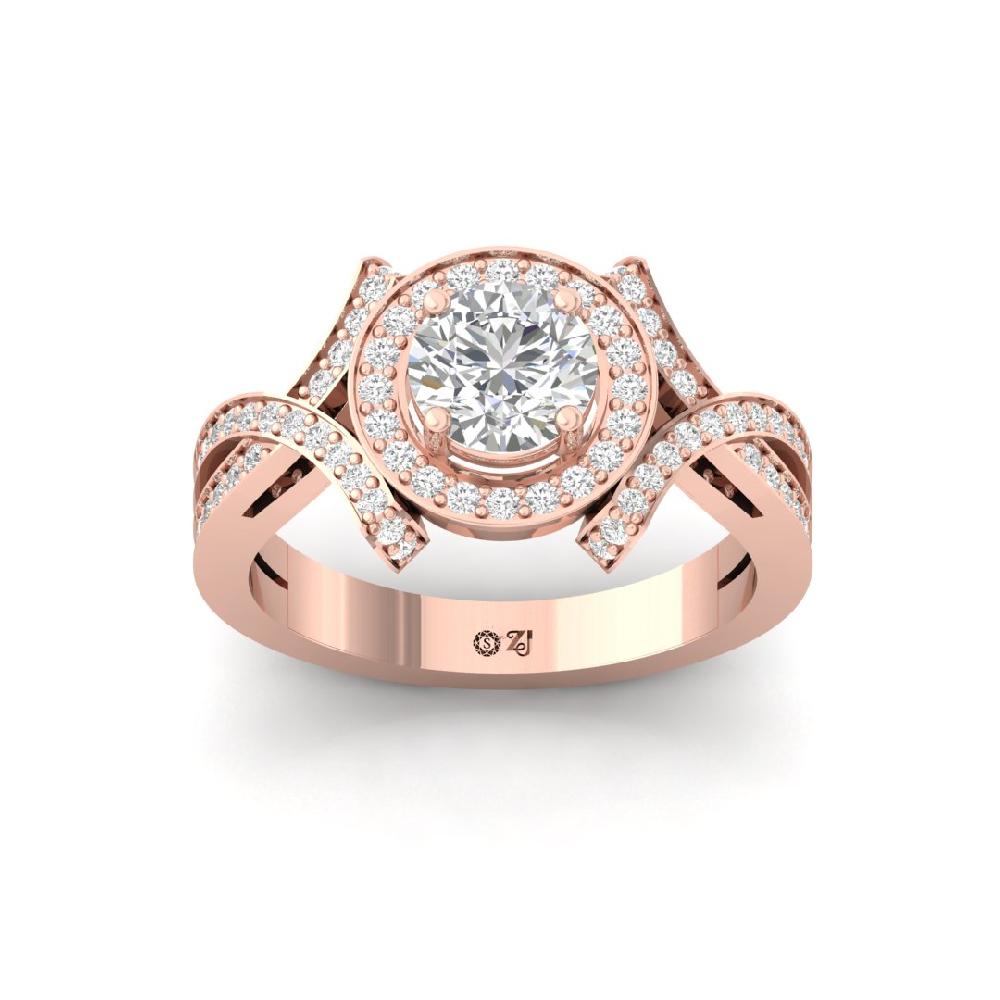 Wedding Rings Lab grown Diamond Halo 925 sliver Ring