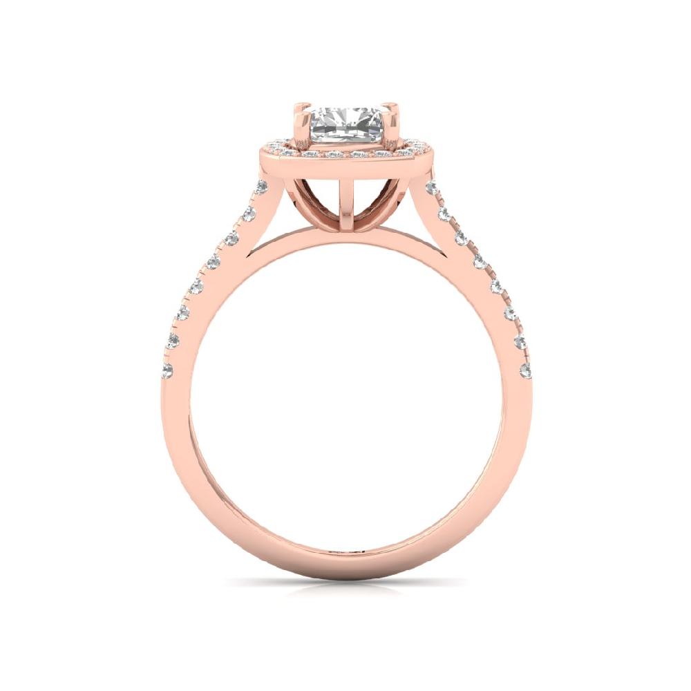 Elegant Cushion-Cut CVD-Lab Grown Diamond Engagement Ring