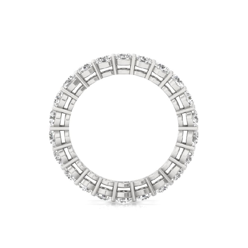 Round Lab Grown Diamond full eternity sliver & gold Ring