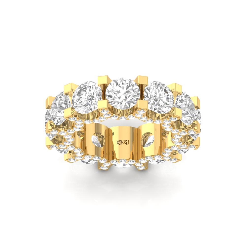 Square Prong Multi-Round Diamond Lab grown Ring