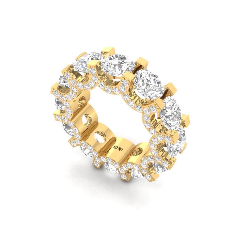 Square Prong Multi-Round Diamond Lab grown Ring