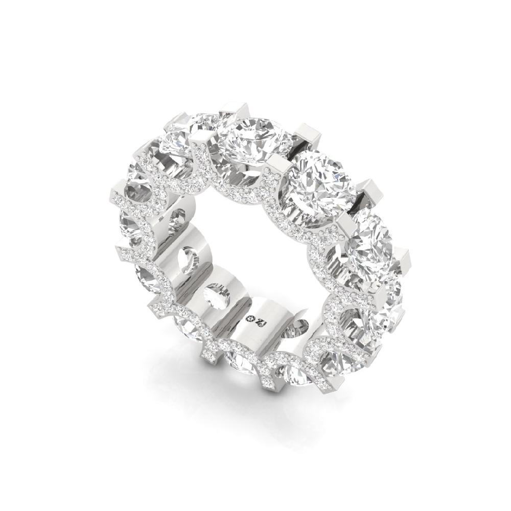 Square Prong Multi-Round Diamond Lab grown Ring