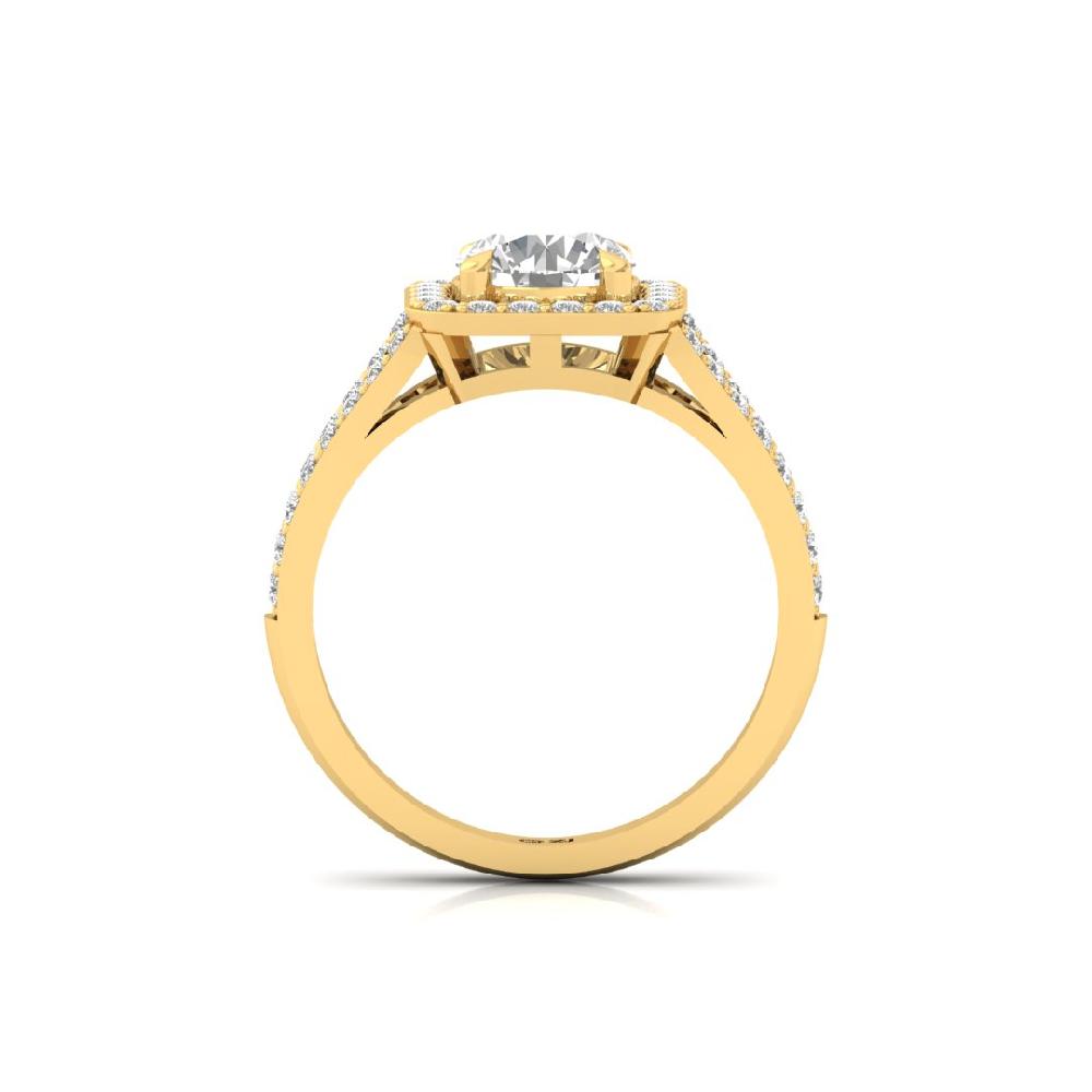 Round-Cut Solitaire Lab grown Diamond Engagement Ring