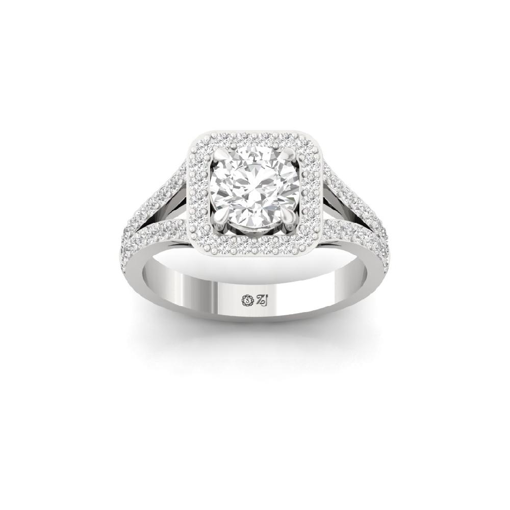 Round-Cut Solitaire Lab grown Diamond Engagement Ring
