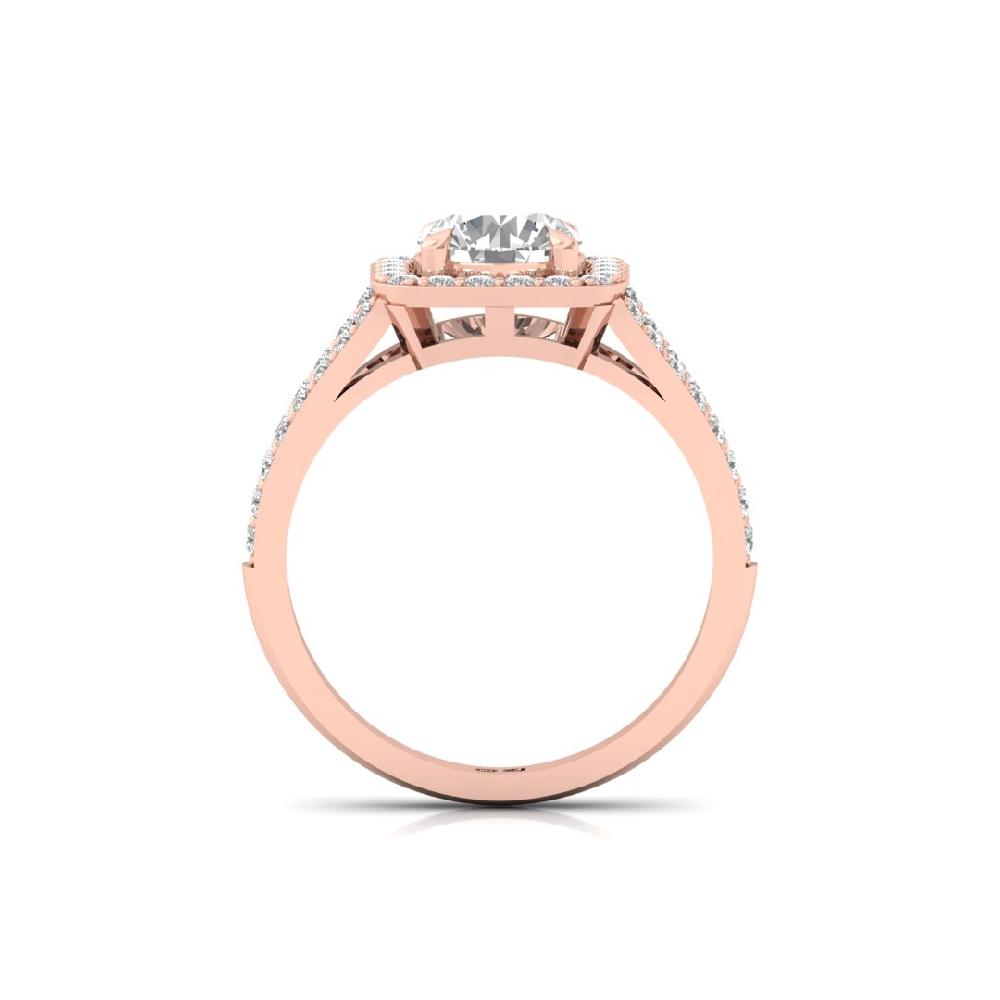 Round-Cut Solitaire Lab grown Diamond Engagement Ring