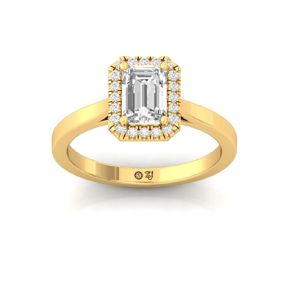 Round Diamond Lab grown Diamond Halo Ring