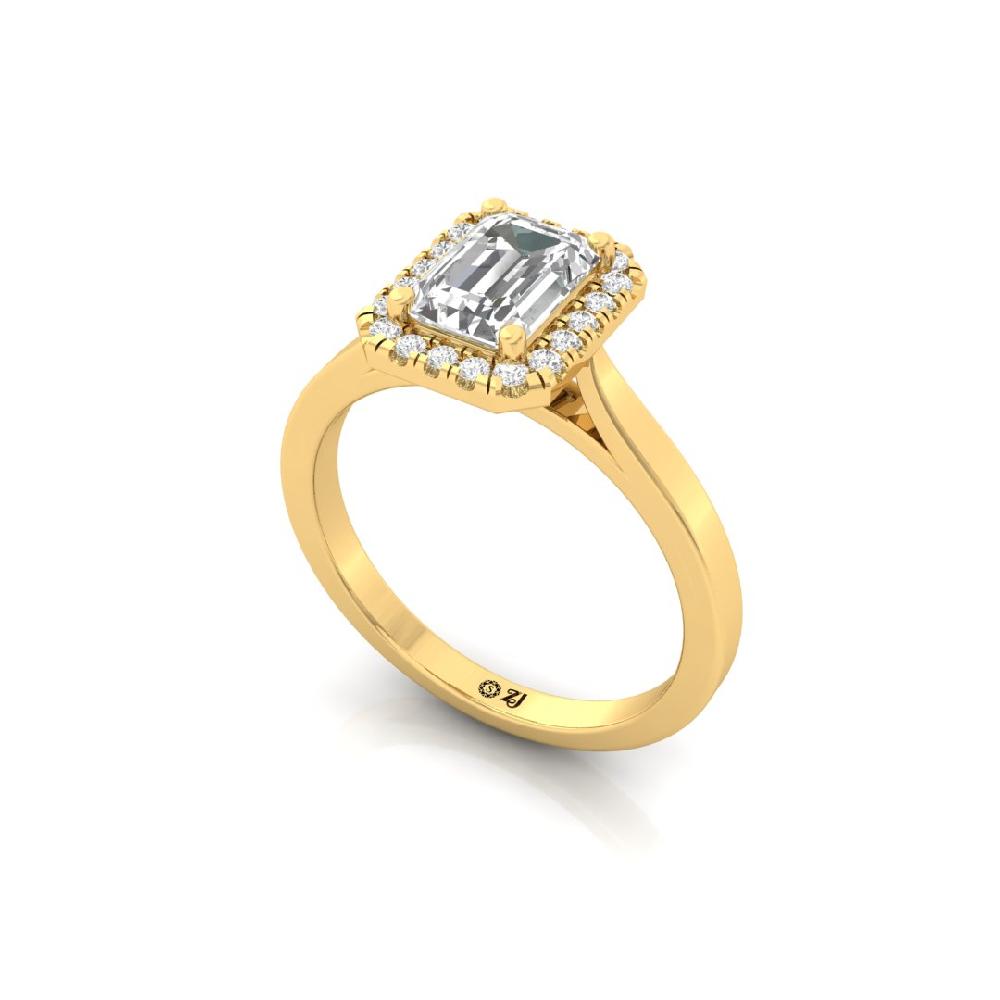 Round Diamond Lab grown Diamond Halo Ring