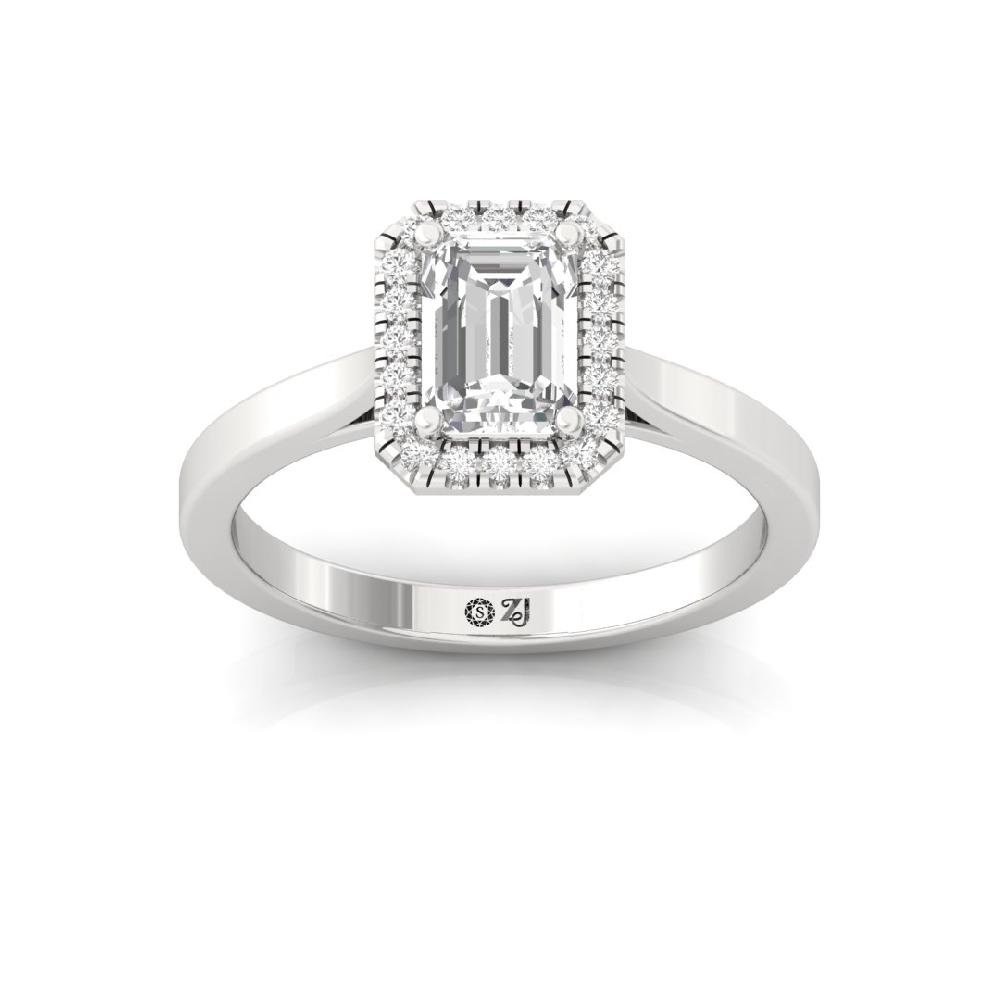 Round Diamond Lab grown Diamond Halo Ring