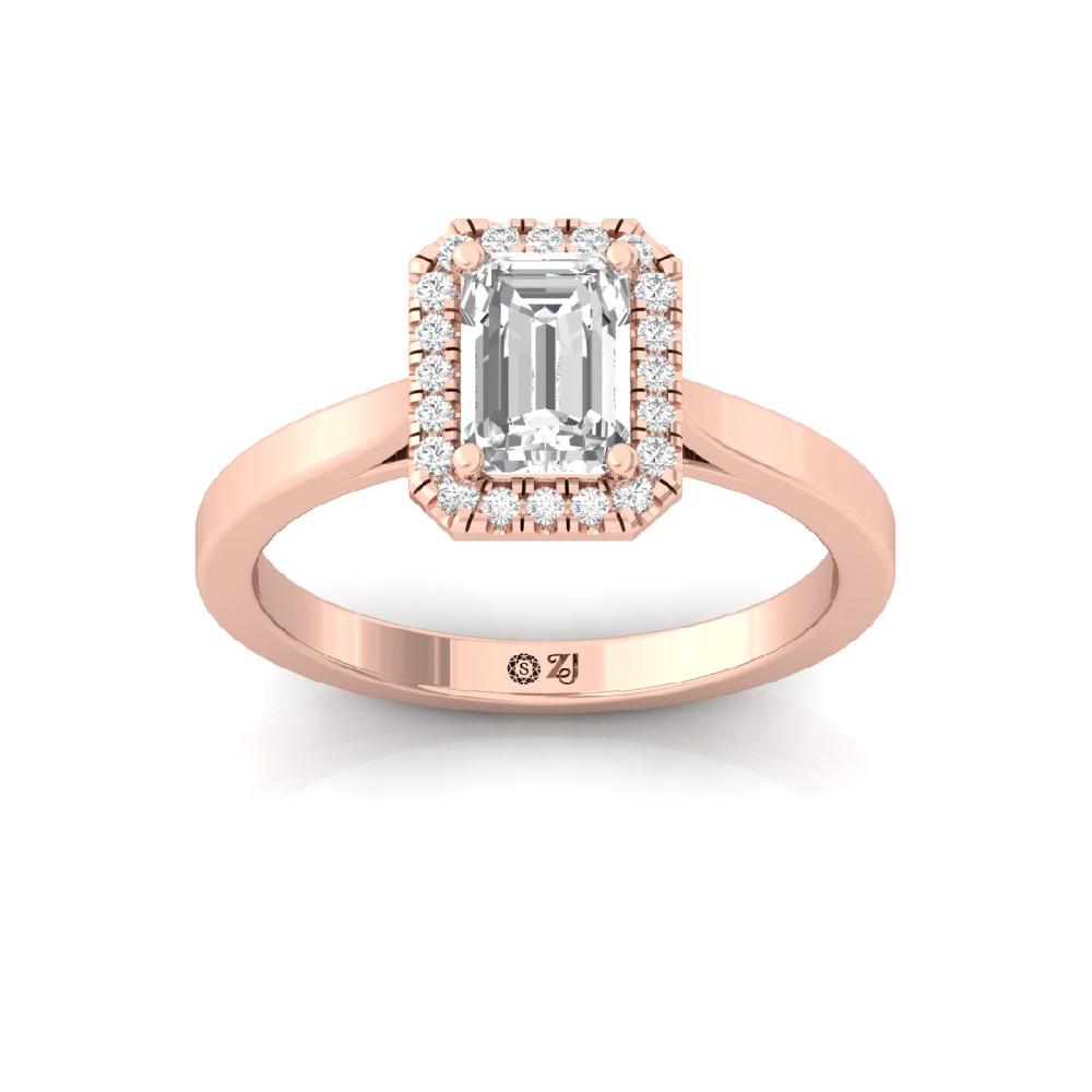 Round Diamond Lab grown Diamond Halo Ring