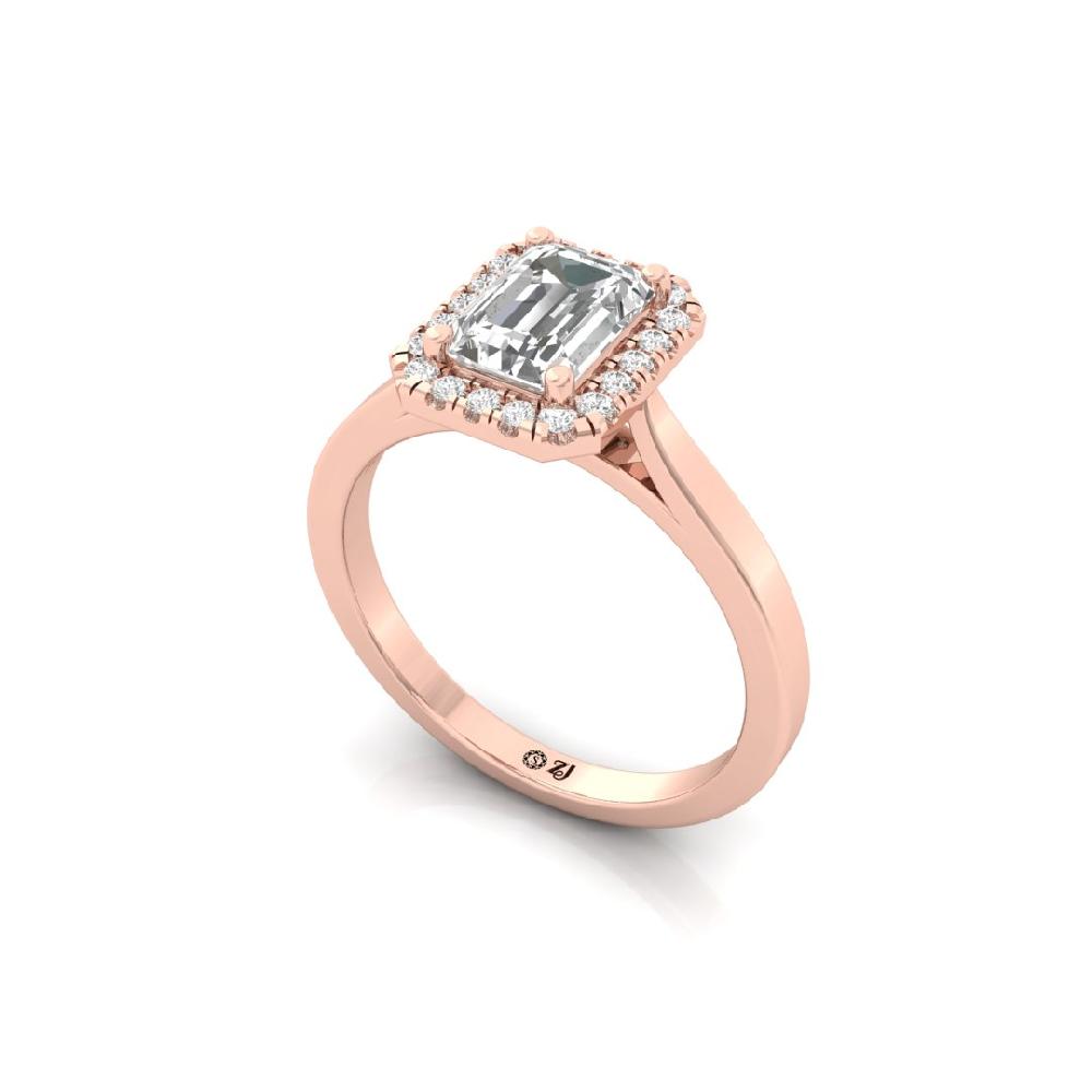 Round Diamond Lab grown Diamond Halo Ring