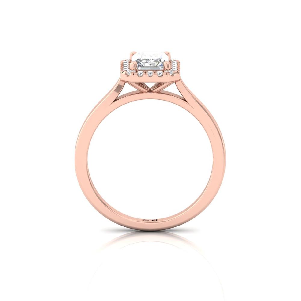 Round Diamond Lab grown Diamond Halo Ring