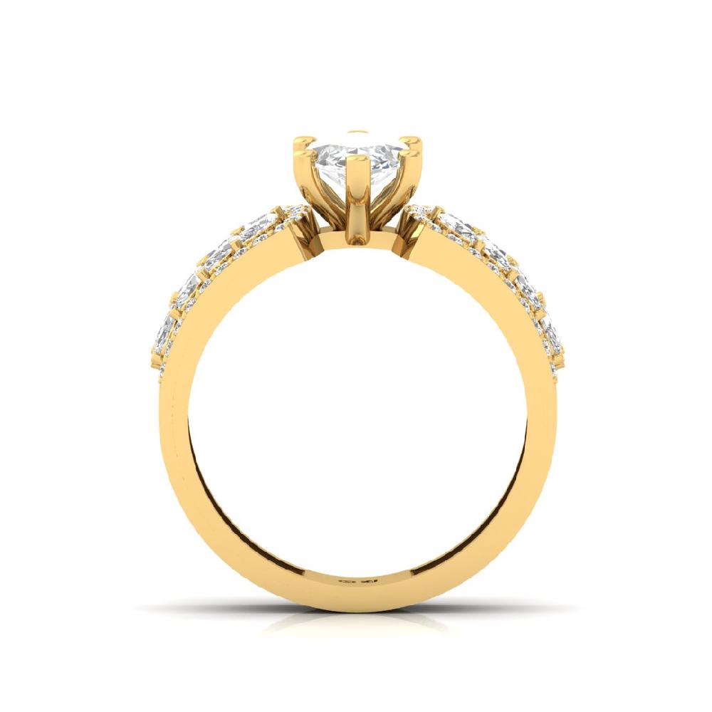 Marquise & Multi-Cut Lab grown Diamond sliver Ring