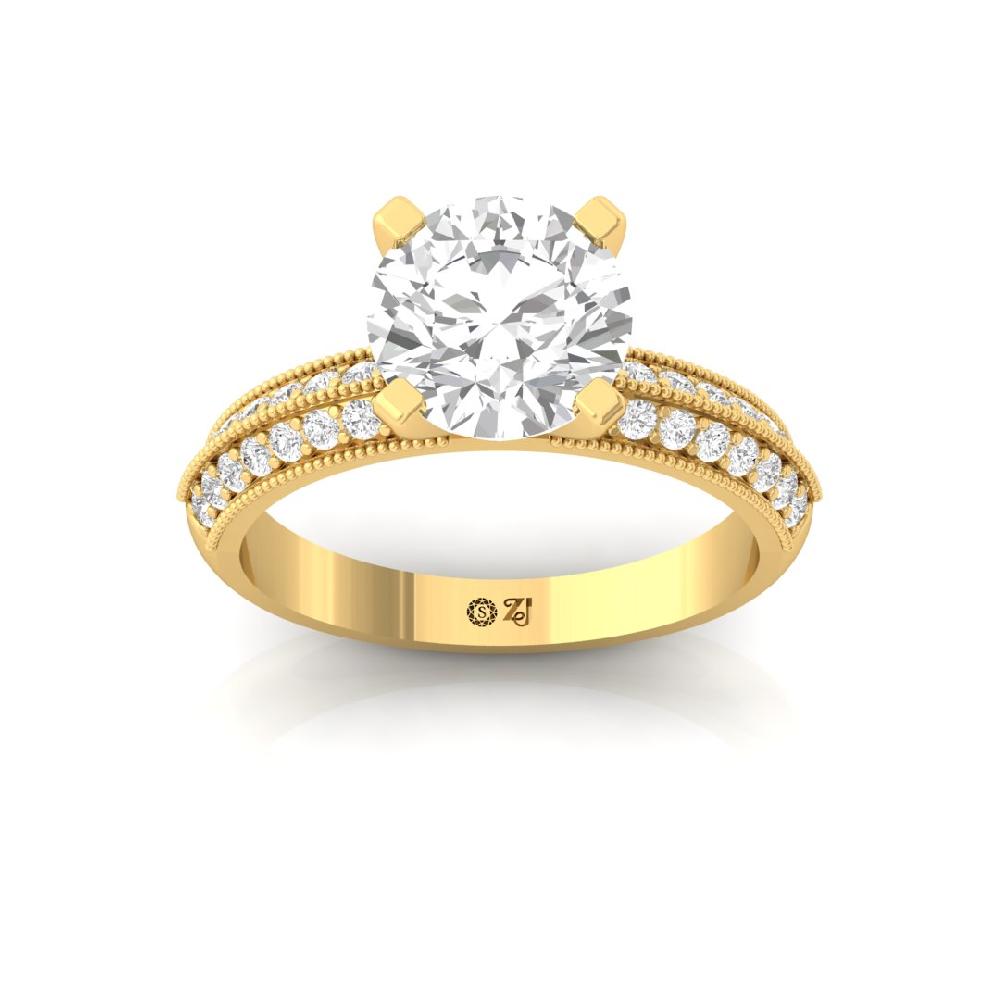 Elegant Multi-Round Solitaire Diamond sliver Ring