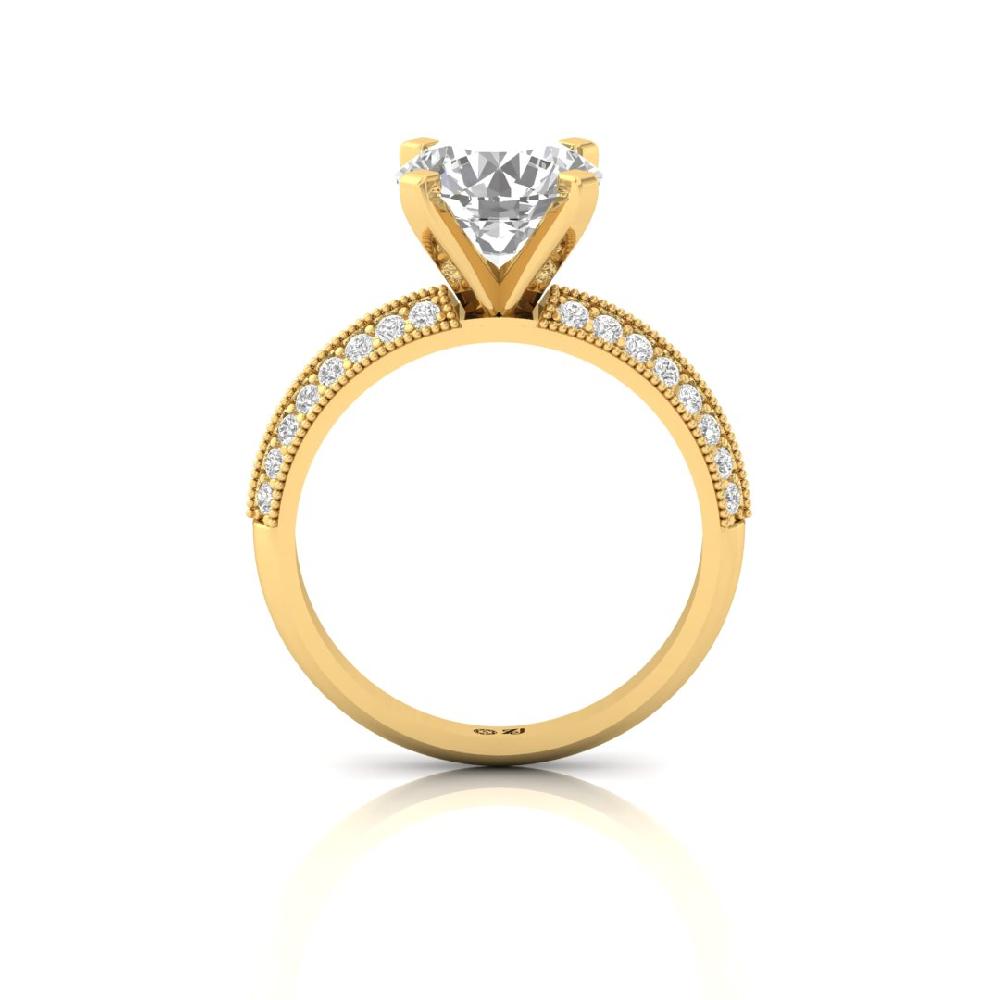 Elegant Multi-Round Solitaire Diamond sliver Ring