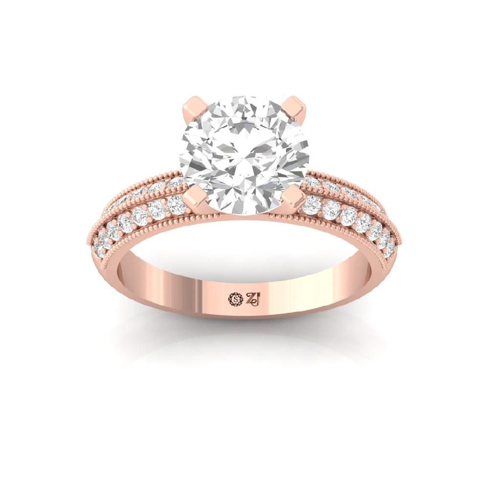 Elegant Multi-Round Solitaire Diamond sliver Ring