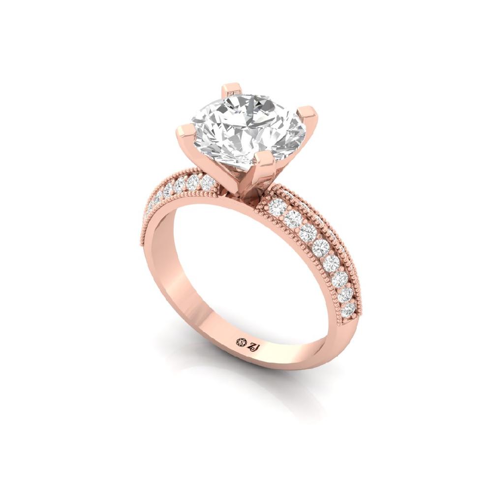 Elegant Multi-Round Solitaire Diamond sliver Ring