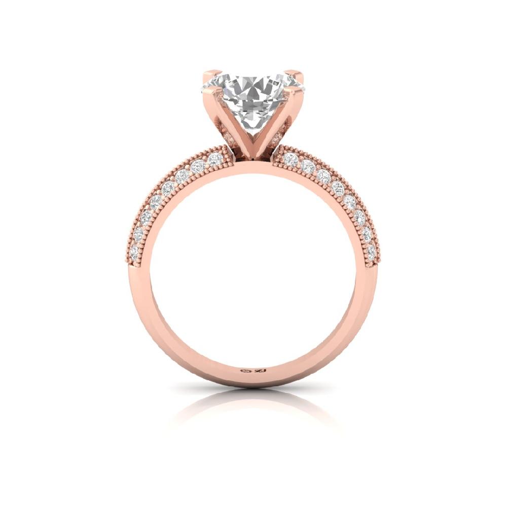 Elegant Multi-Round Solitaire Diamond sliver Ring