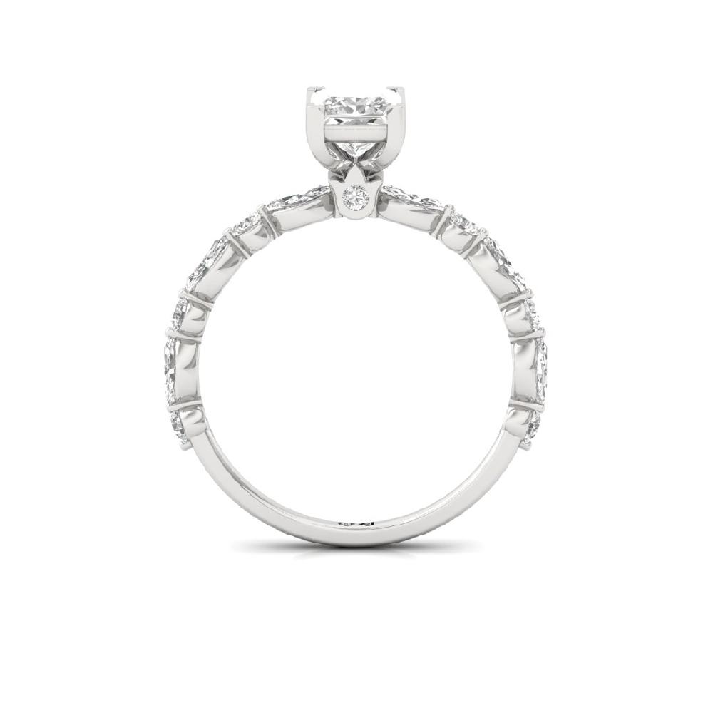 Elegance Marquise & Princess-Cut CVD-Lab Grown Diamond Solitaire Ring