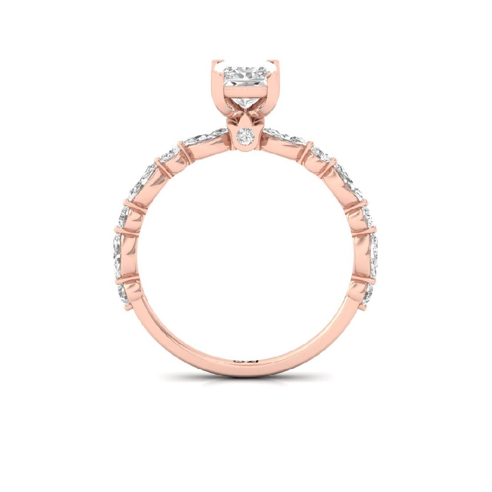 Elegance Marquise & Princess-Cut CVD-Lab Grown Diamond Solitaire Ring
