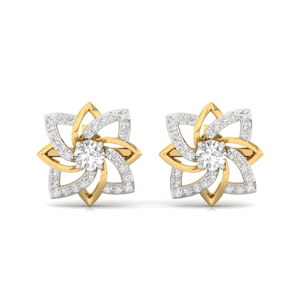 Round Cut CVD Diamond Earrings