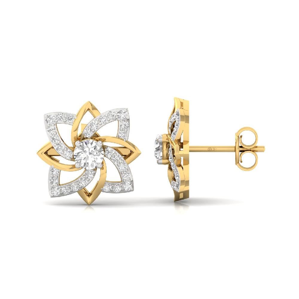Round Cut CVD Diamond Earrings