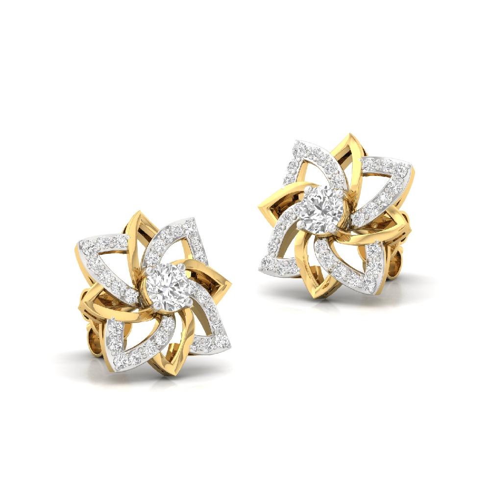 Round Cut CVD Diamond Earrings