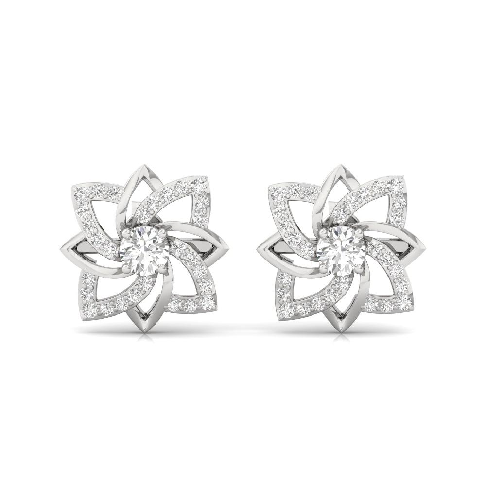 Round Cut CVD Diamond Earrings