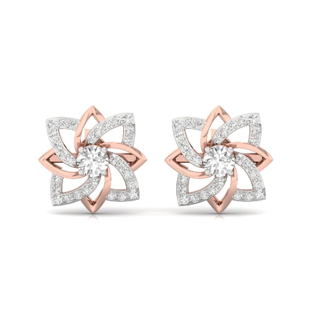 Round Cut CVD Diamond Earrings