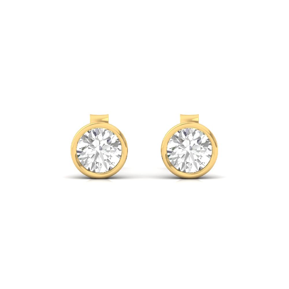 Rond Cut 0.47 ct CVD Diamond Blaze Solitaire Earrings