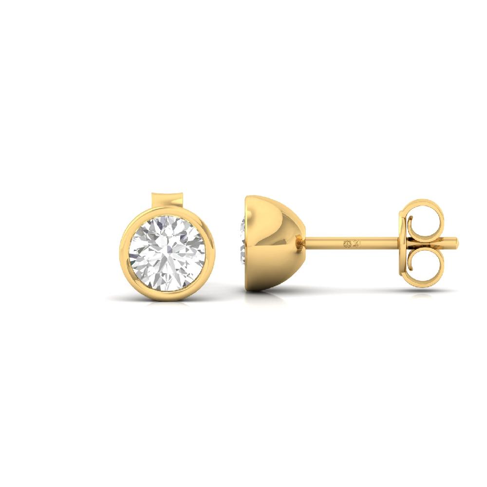 Rond Cut 0.47 ct CVD Diamond Blaze Solitaire Earrings