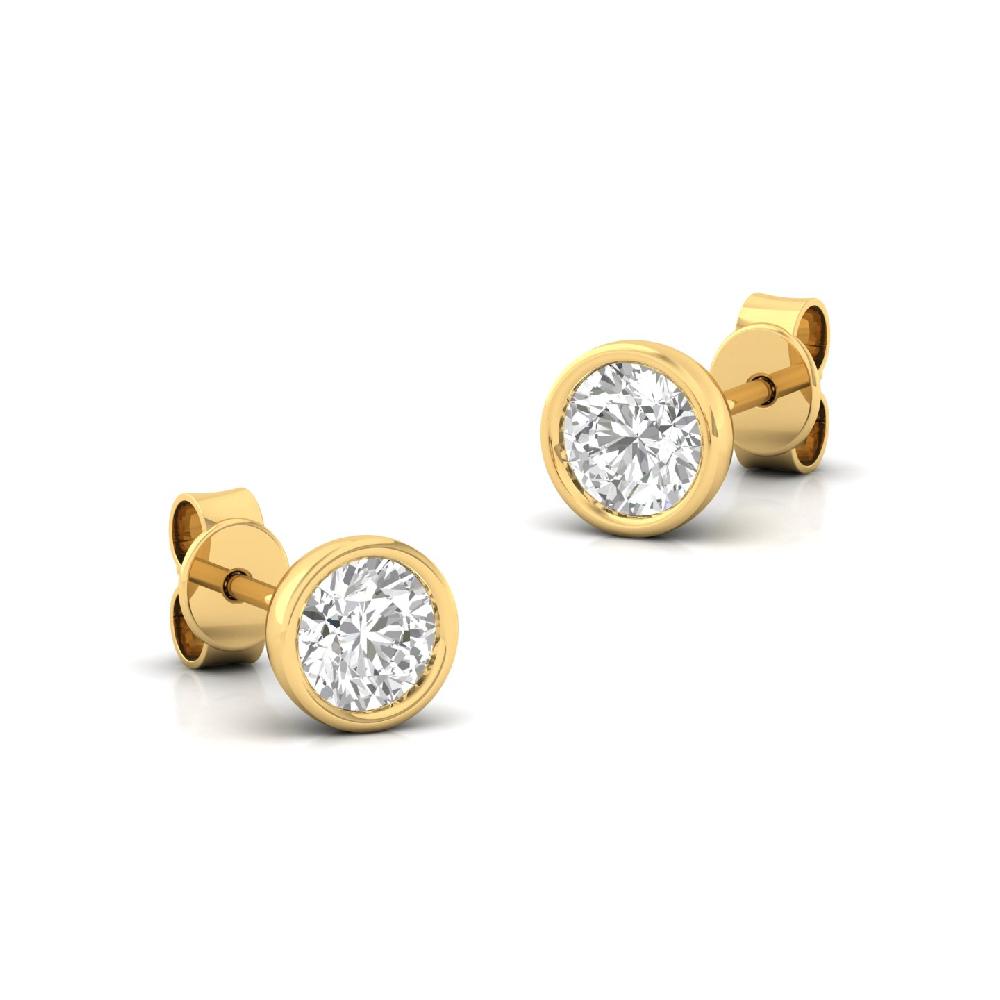 Rond Cut 0.47 ct CVD Diamond Blaze Solitaire Earrings