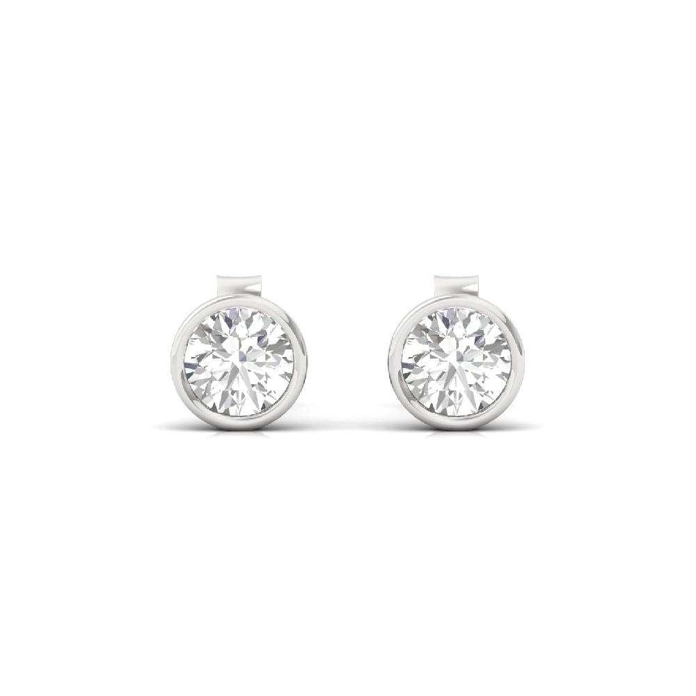 Rond Cut 0.47 ct CVD Diamond Blaze Solitaire Earrings
