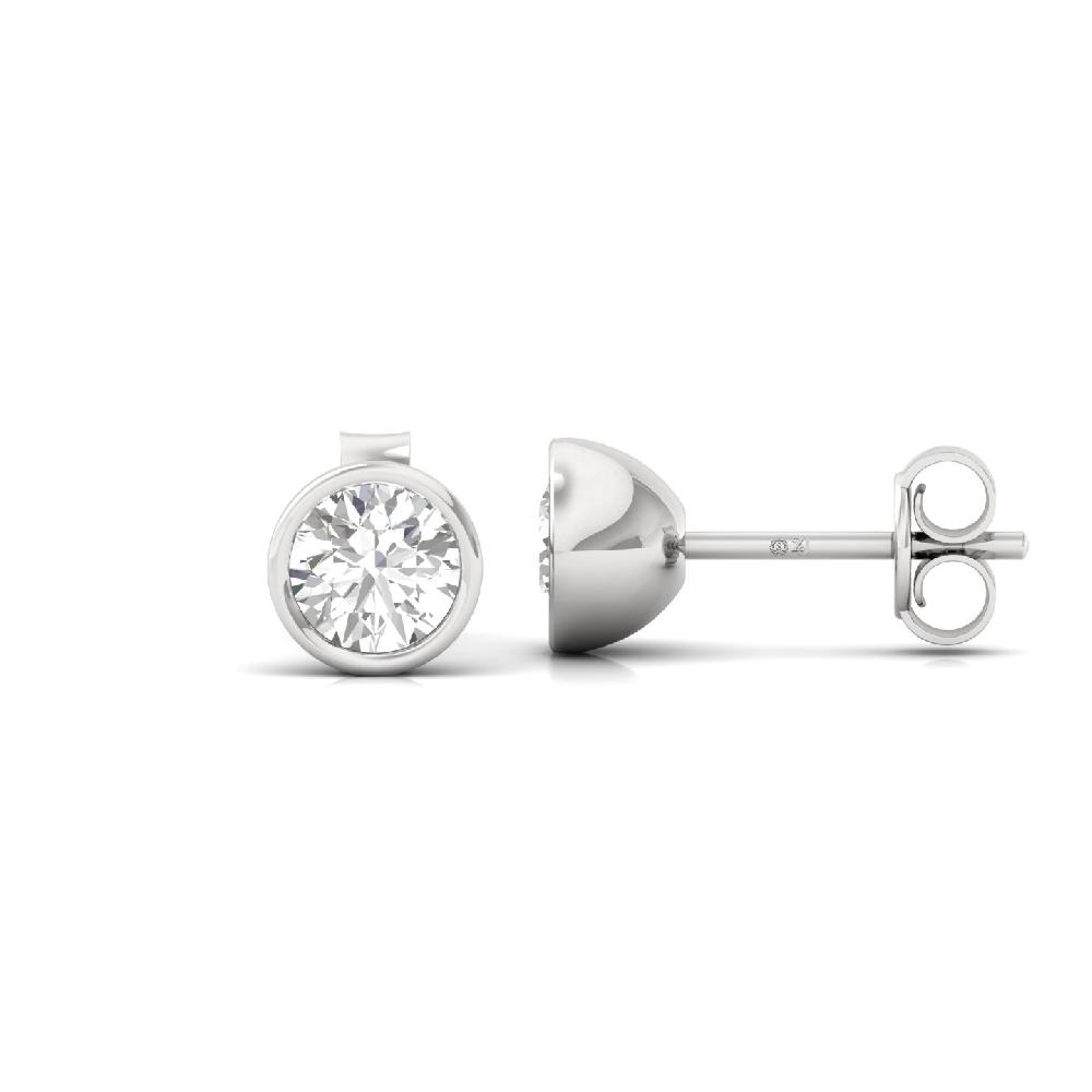 Rond Cut 0.47 ct CVD Diamond Blaze Solitaire Earrings