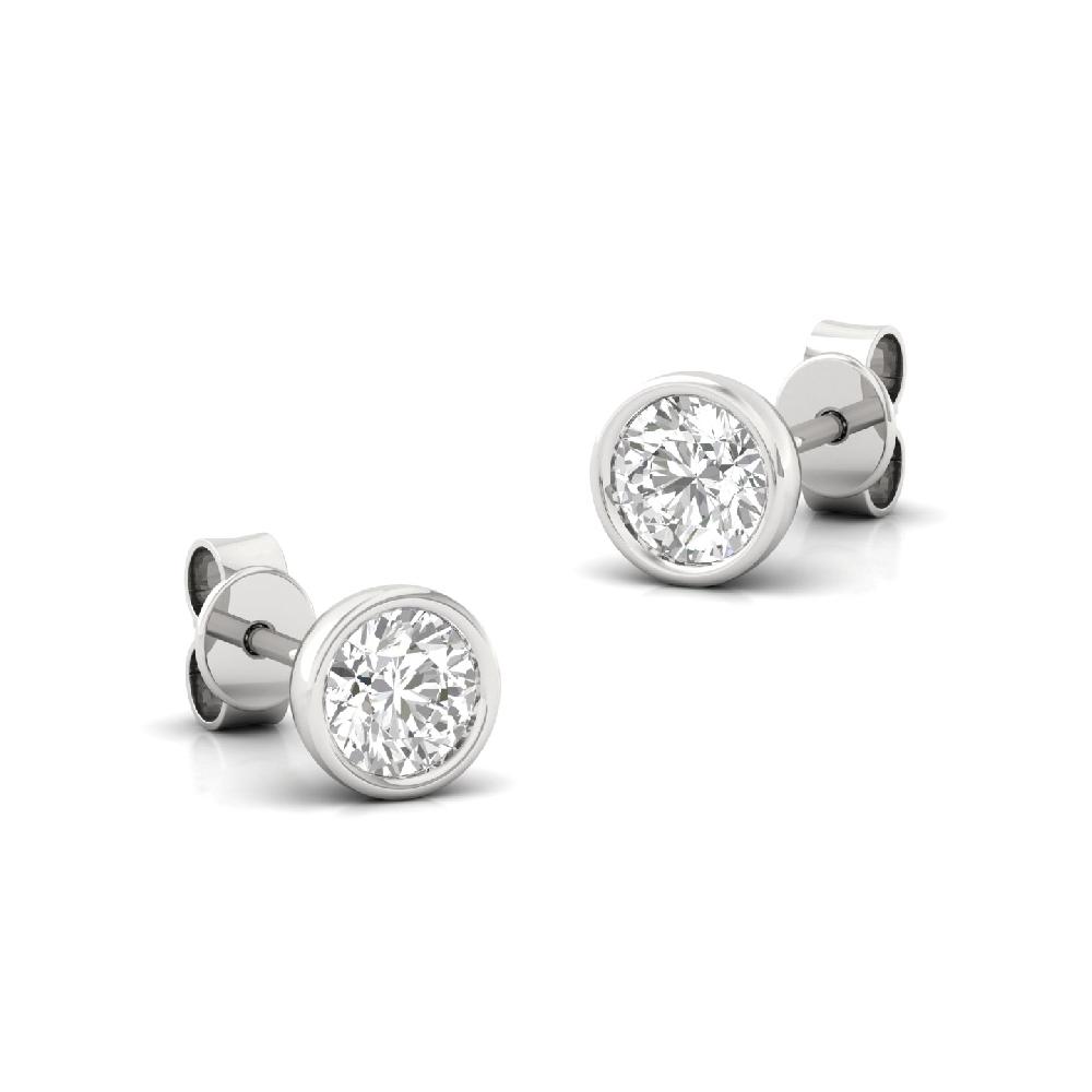 Rond Cut 0.47 ct CVD Diamond Blaze Solitaire Earrings