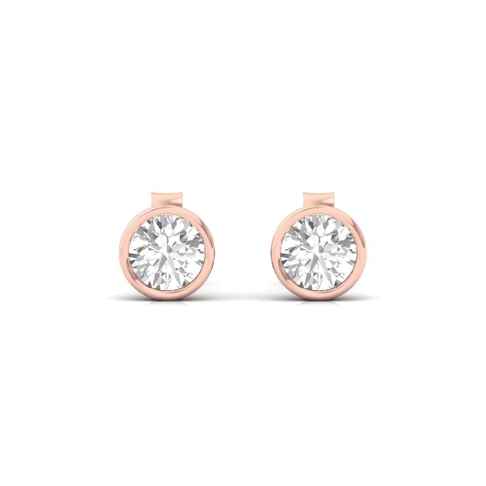 Rond Cut 0.47 ct CVD Diamond Blaze Solitaire Earrings