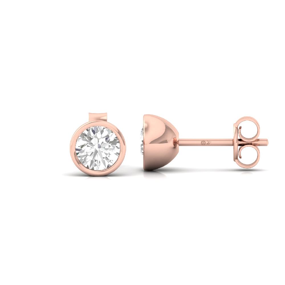 Rond Cut 0.47 ct CVD Diamond Blaze Solitaire Earrings