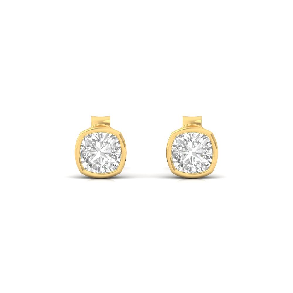 Radiant Cushion 0.47ct CVD Diamond Solitaire Earrings