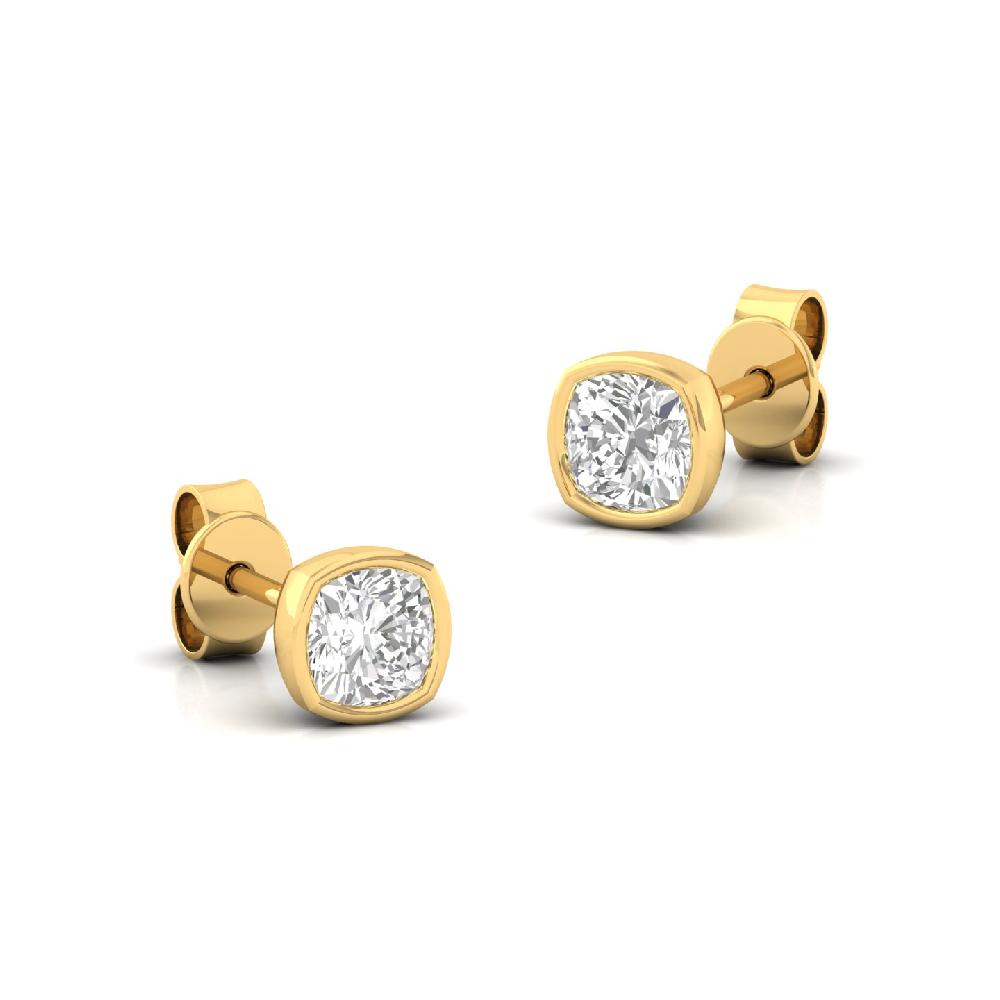 Radiant Cushion 0.47ct CVD Diamond Solitaire Earrings