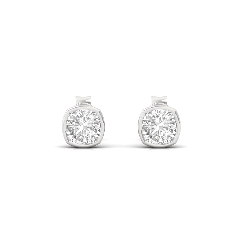 Radiant Cushion 0.47ct CVD Diamond Solitaire Earrings