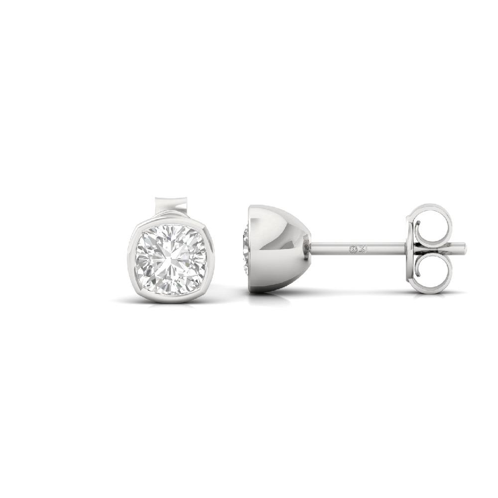 Radiant Cushion 0.47ct CVD Diamond Solitaire Earrings