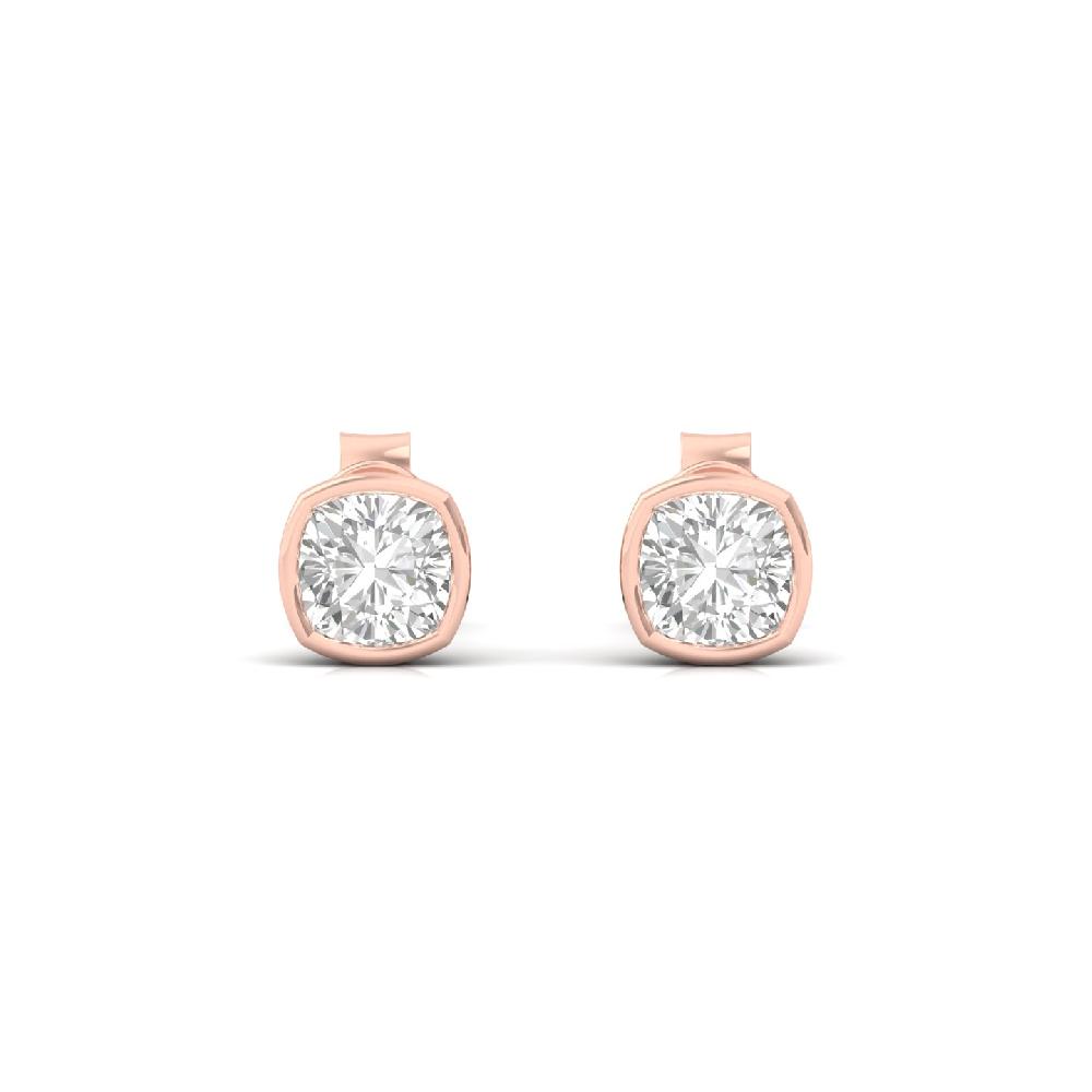 Radiant Cushion 0.47ct CVD Diamond Solitaire Earrings