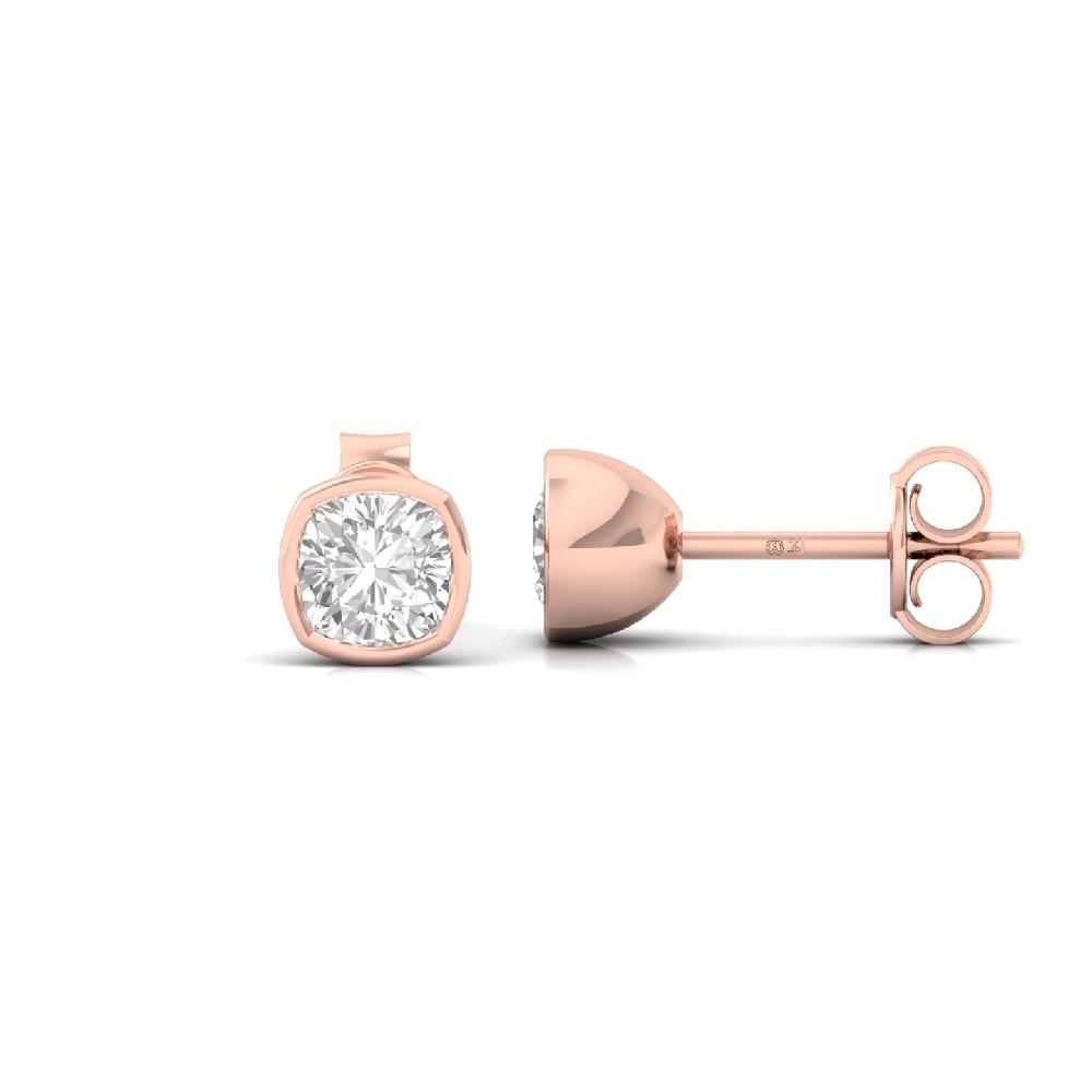 Radiant Cushion 0.47ct CVD Diamond Solitaire Earrings