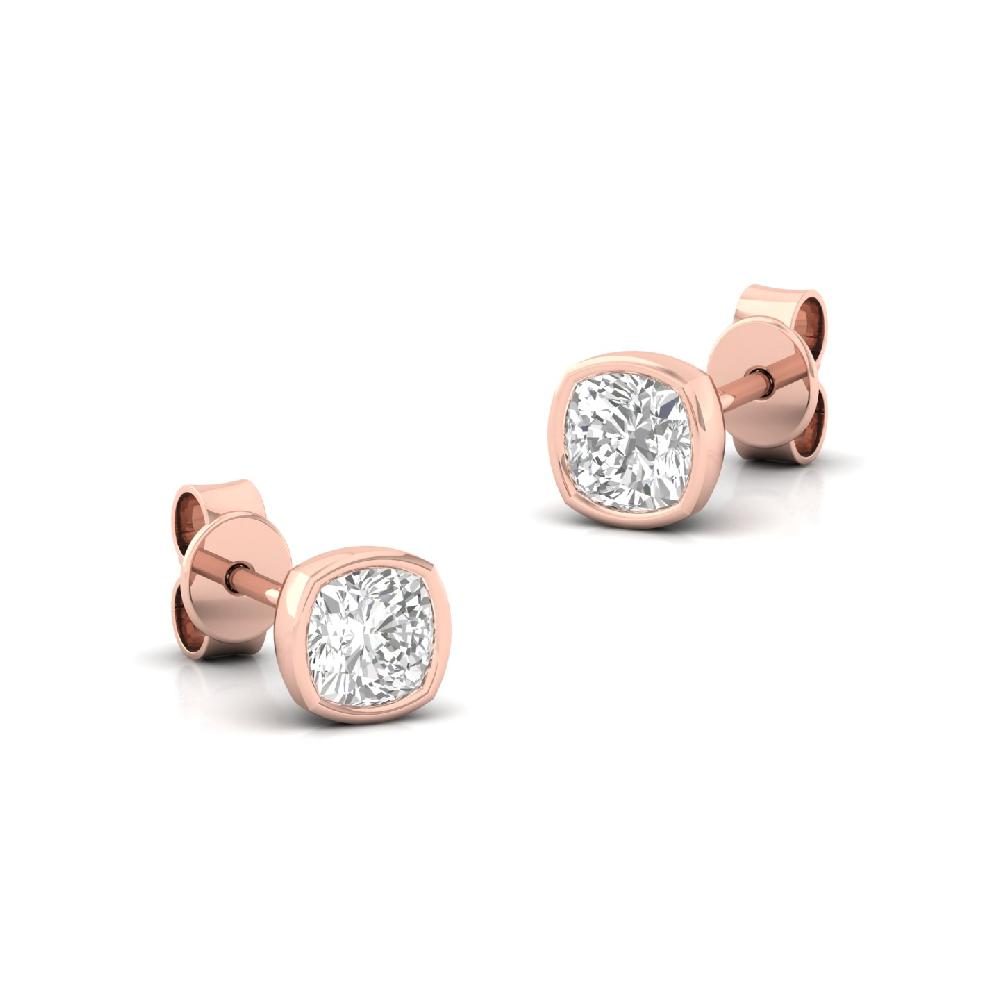 Radiant Cushion 0.47ct CVD Diamond Solitaire Earrings
