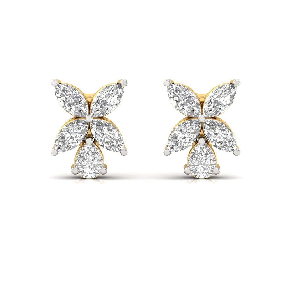 Timeless Pear & Marquise CutCVD Diamond Earrings