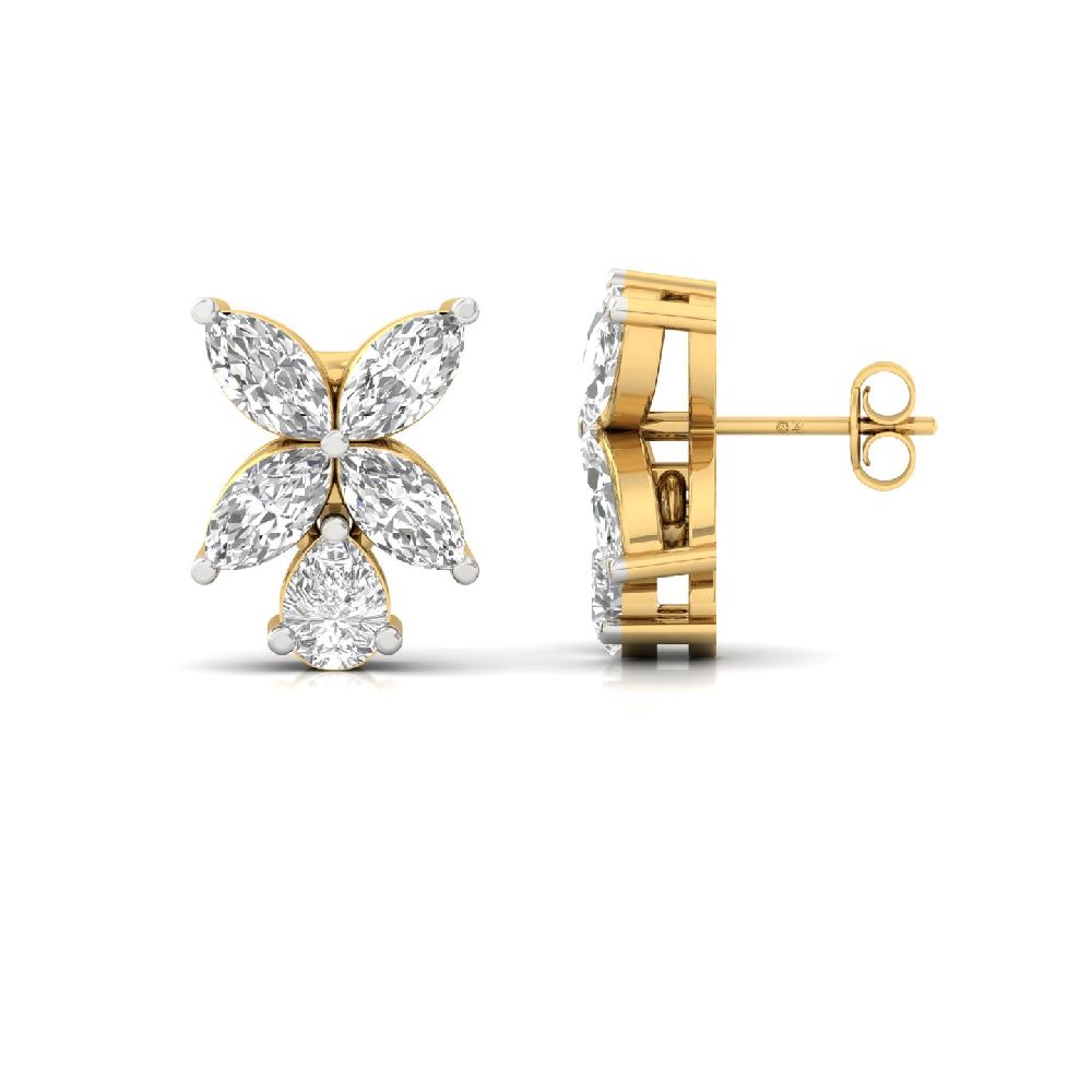 Timeless Pear & Marquise CutCVD Diamond Earrings