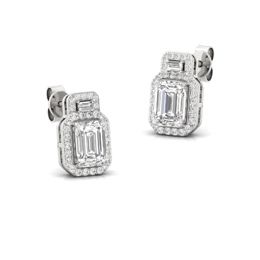 Round Cut & Oval Cut CVD Lab grown Diamond Celestial Harmony Solitaire Earrings