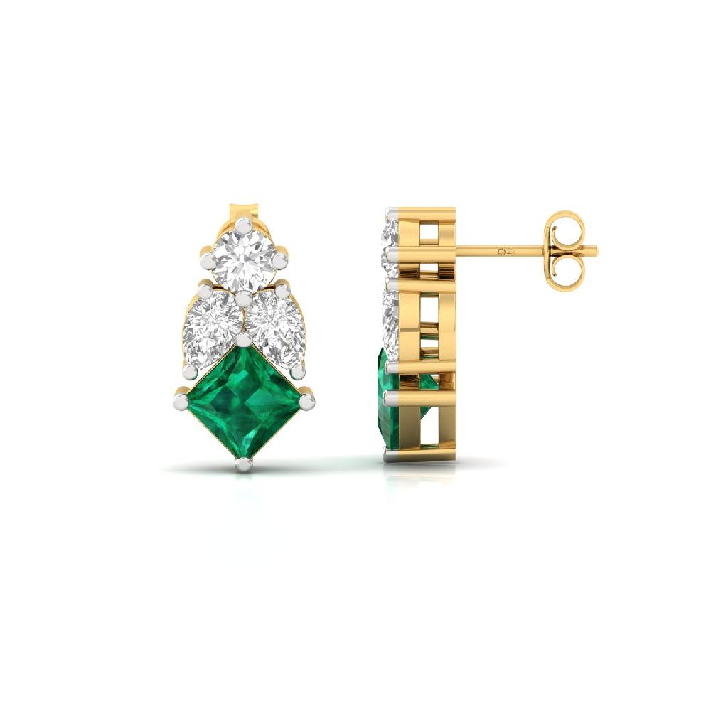 Exquisite Pear & Princess CVD Lab grown Diamond Earrings