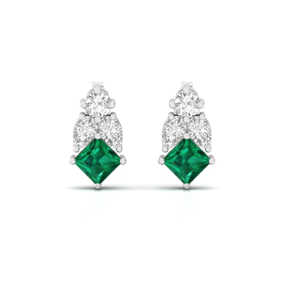 Exquisite Pear & Princess CVD Lab grown Diamond Earrings